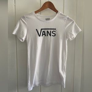 Vans White T-Shirt Women’s Slim Fit M
